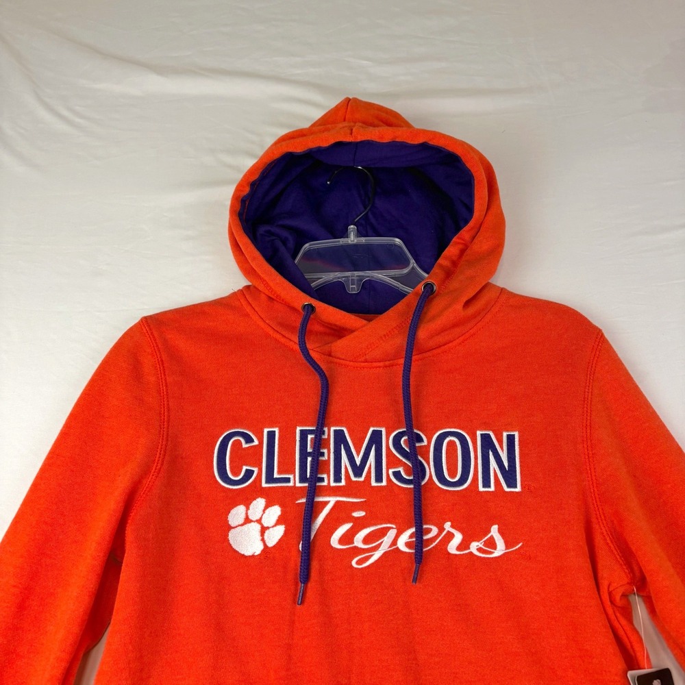 Clemson Tigers S Colosseum Orange Hoodie Embroidered Pullover Gameday NCAA NWT - Picture 2 of 11